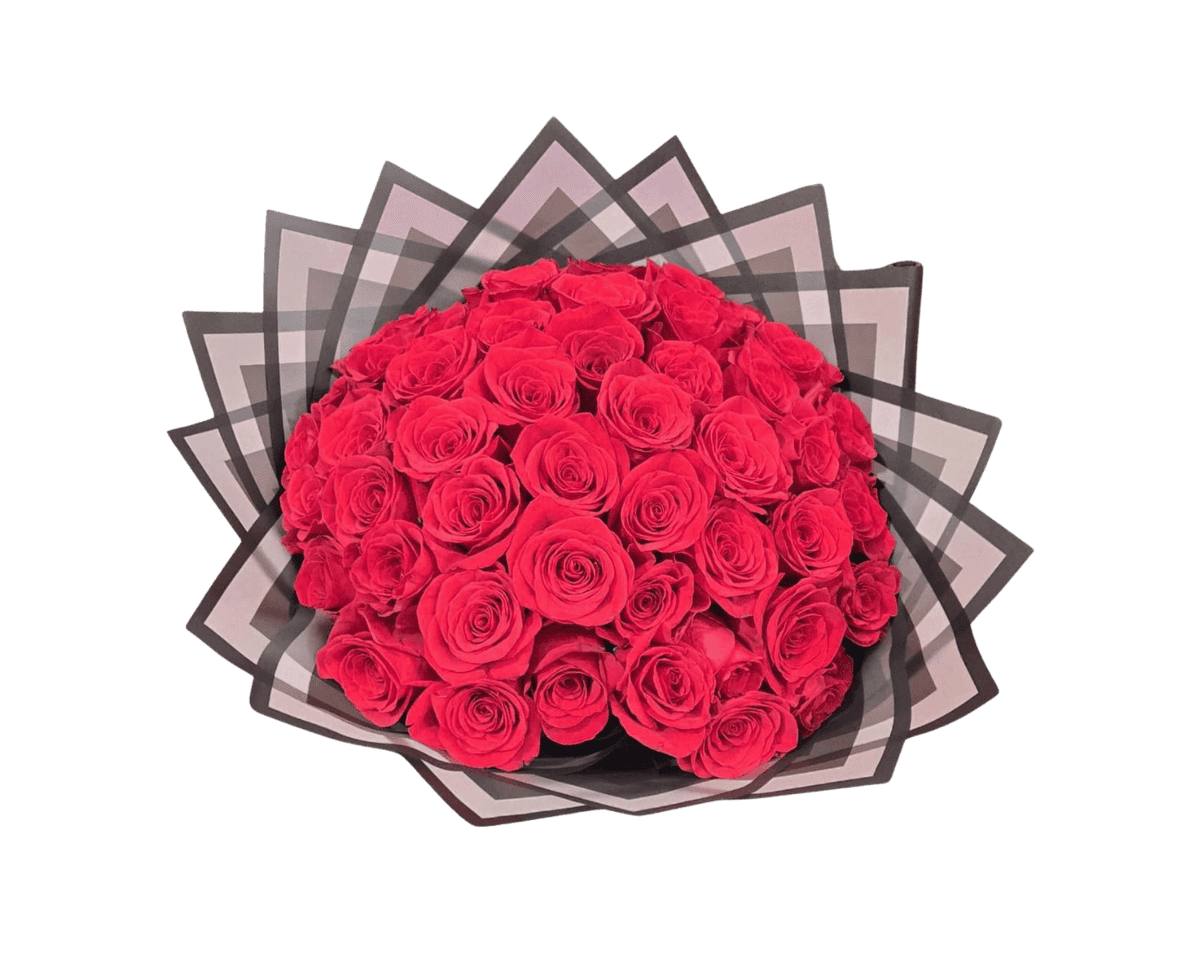 Buchón de rosas rojas
